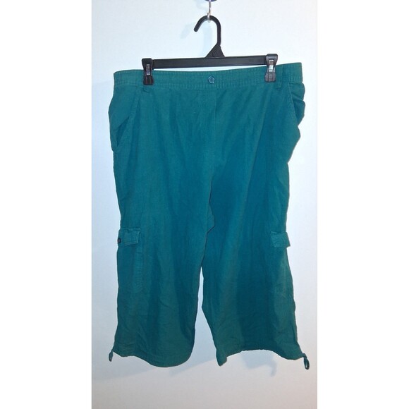 White Stag Teal Straight Leg Pull On Capri Pants Sz XL - Picture 1 of 2